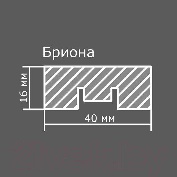 Изображение товара Рейка интерьерная STELLA Бриона МДФ Дуб Винтаж (2700x40x16)