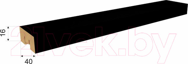 Изображение товара Рейка интерьерная STELLA Бриона МДФ Black Edition (2700x40x16)