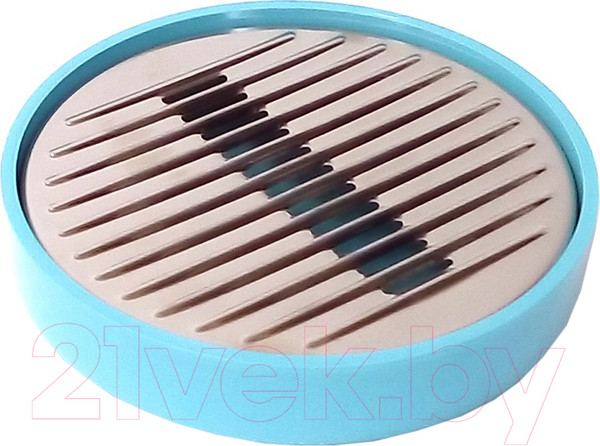 Изображение товара Мыльница Primanova Lenox круглая M-E32-26 (аквамарин)