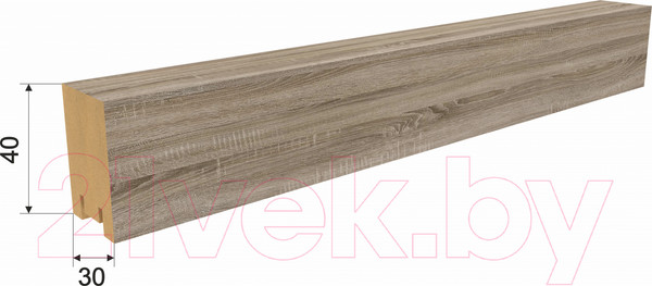 Изображение товара Рейка интерьерная STELLA Ривьера МДФ Дуб Винтаж (2700x30x40)