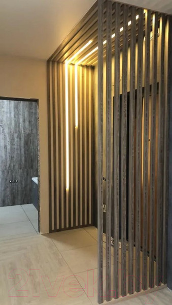 Изображение товара Рейка интерьерная STELLA МДФ Милана Дуб Винтаж (2700х30х20)