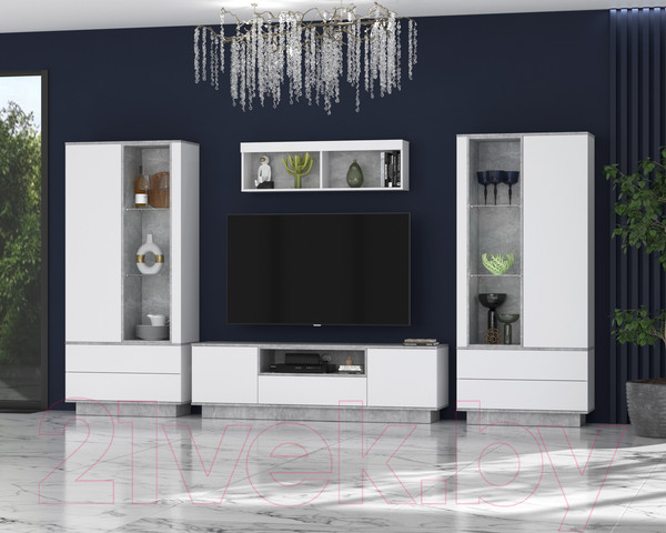 Изображение товара Горка Интерлиния Quartz-3 (белый платинум/бетон)