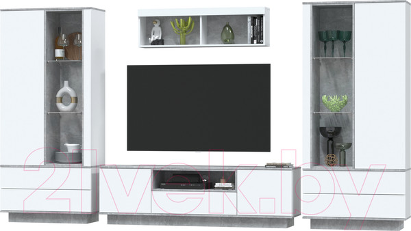 Изображение товара Горка Интерлиния Quartz-3 (белый платинум/бетон)