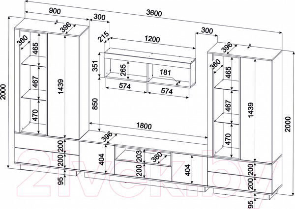 Изображение товара Горка Интерлиния Quartz-3 (белый платинум/бетон)