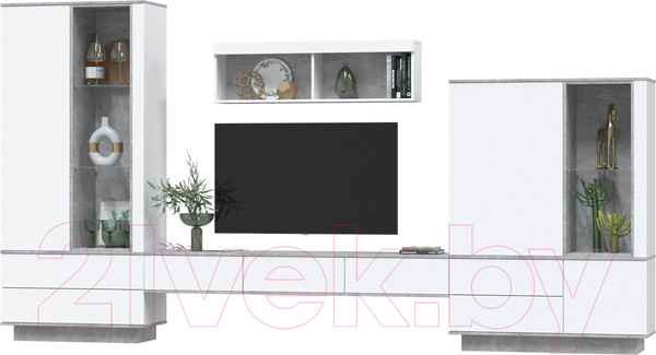 Изображение товара Горка Интерлиния Quartz-7 (белый платинум/бетон)