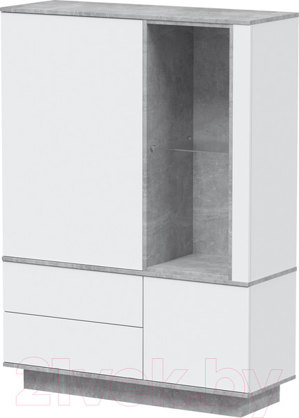 Изображение товара Горка Интерлиния Quartz-7 (белый платинум/бетон)