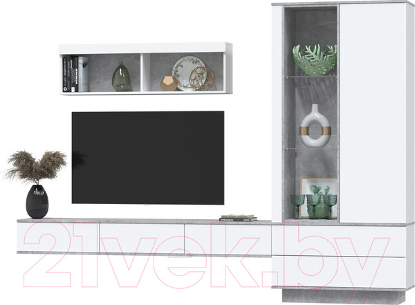 Изображение товара Горка для гостиной Interline Quartz-10 (белый платинум/бетон)