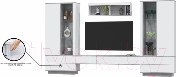 Изображение товара Горка Интерлиния Quartz-9 (белый платинум/бетон)