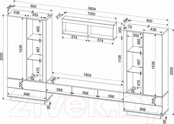 Изображение товара Горка Интерлиния Quartz-9 (белый платинум/бетон)