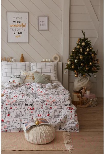 Изображение товара Комплект постельного белья Этель Xmas Cat / 4935599