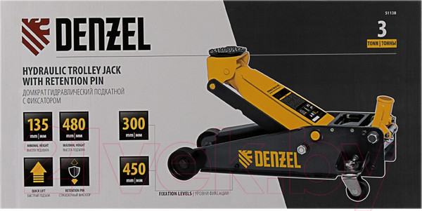 Изображение товара Подкатной домкрат Denzel 51153