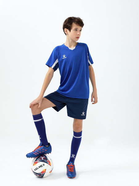 Изображение товара Футбольная форма Kelme Short-Sleeved Football Suit / 8251ZB3002-481 (р.130, синий/темно-синий)