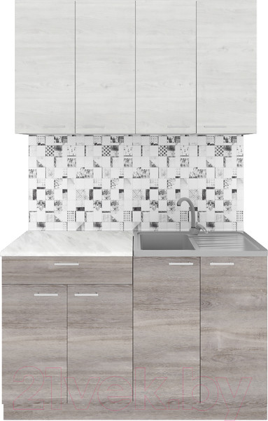 Изображение товара Кухонный гарнитур Агута Альфа 1.2 (дуб пепельный/скандинавское дерево/опал светлый)