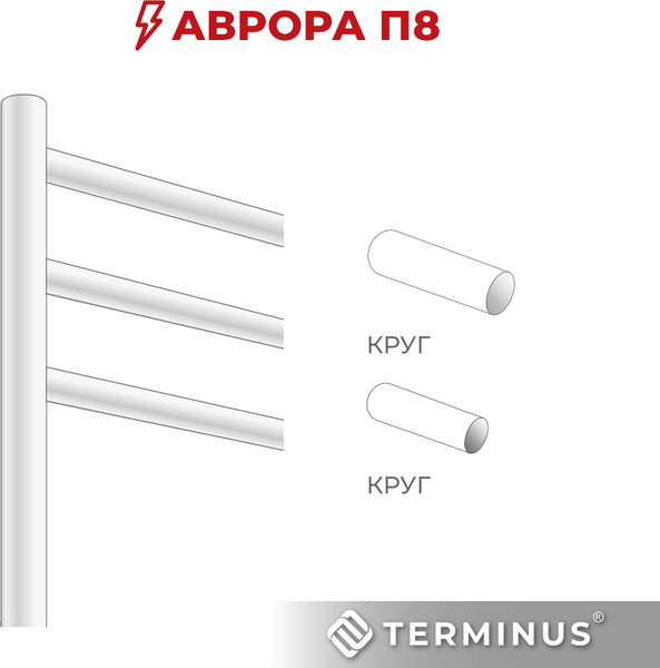 Изображение товара Полотенцесушитель электрический Terminus Аврора П8 400x850