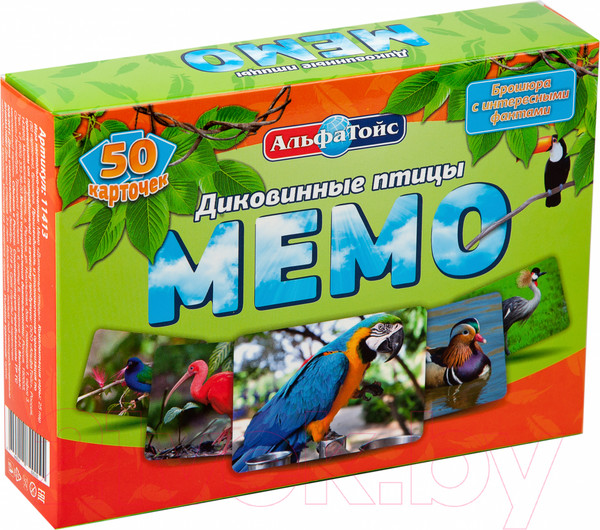 Изображение товара Настольная игра АльфаТойс Мемо Диковинные птицы / 11413