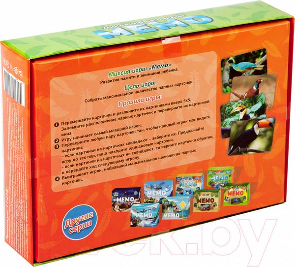 Изображение товара Настольная игра АльфаТойс Мемо Диковинные птицы / 11413