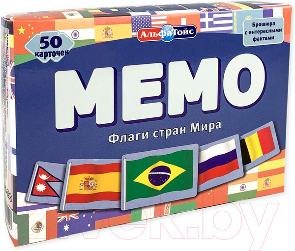 Изображение товара Настольная игра АльфаТойс Мемо Флаги стран мира / 11405
