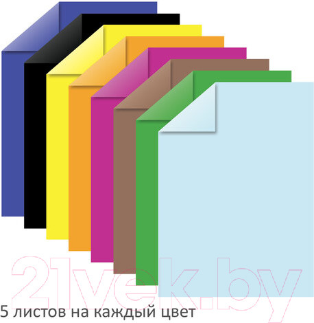 Изображение товара Набор цветной бумаги Brauberg Тонированная в массе / 124714 (8цв, 40л)