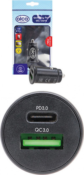 Изображение товара Переходник для автоакустики Alca 1USB+TypeC 12В / 510550