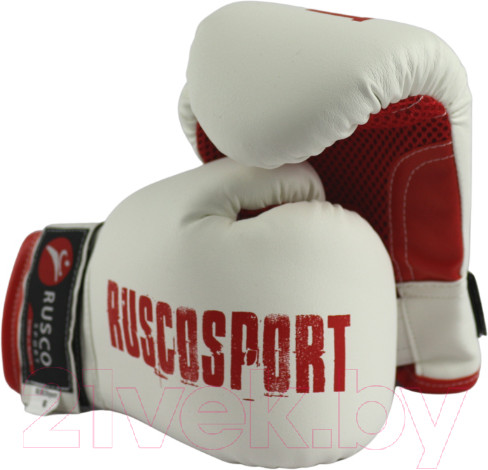 Изображение товара Боксерские перчатки RuscoSport 8oz (белый/красный)