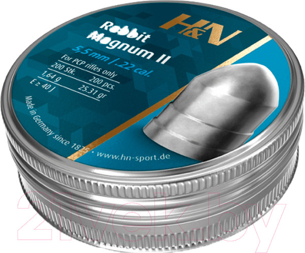 Изображение товара Пульки для пневматики H&N Rabbit Magnum 5.5мм (200шт)