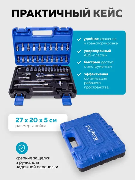 Изображение товара Универсальный набор инструментов KingTul KT-2462-5 Euro (51109)