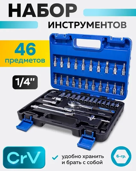 Изображение товара Универсальный набор инструментов KingTul KT-2462-5 Euro (51109)