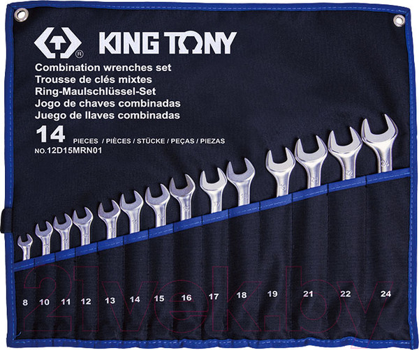 Изображение товара Набор ключей King TONY 12D15MRN01