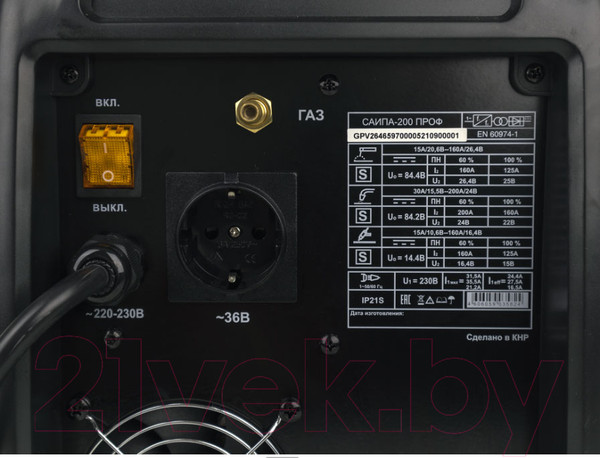 Изображение товара Полуавтомат сварочный Ресанта САИПА-200ПРОФ (65/97)