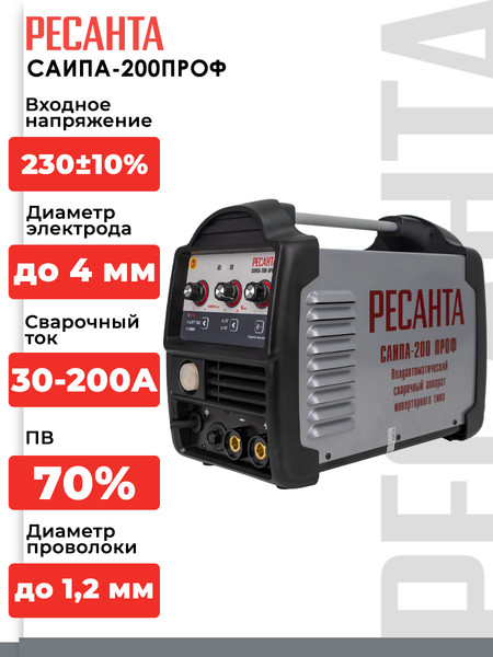 Изображение товара Полуавтомат сварочный Ресанта САИПА-200ПРОФ (65/97)