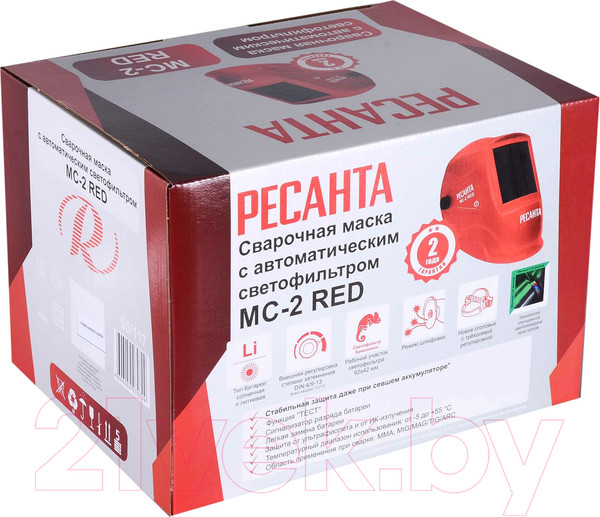 Изображение товара Сварочная маска Ресанта МС-2 Red (65/117)