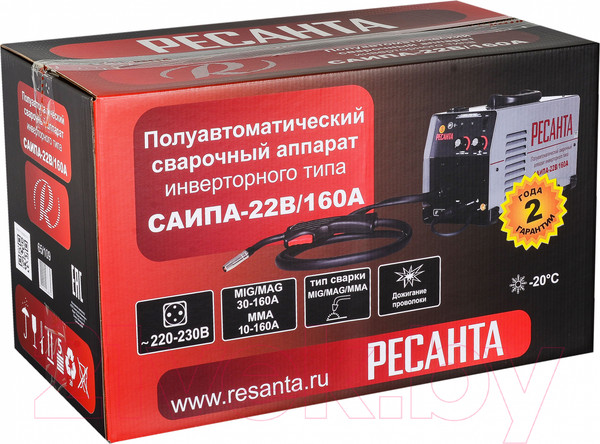 Изображение товара Полуавтомат сварочный Ресанта САИПА-22В/160А (65/109)