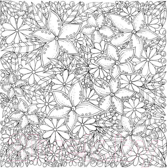 Изображение товара Раскраска-антистресс Попурри Дзен-дудлинг. Завораживающие цветы