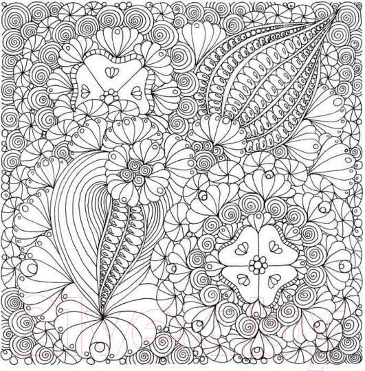 Изображение товара Раскраска-антистресс Попурри Дзен-дудлинг. Завораживающие цветы