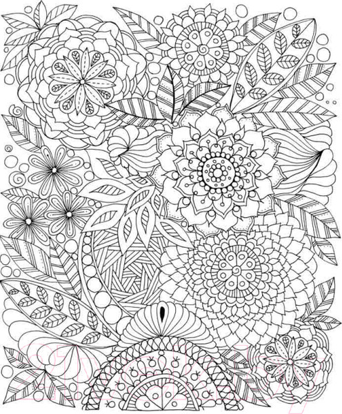 Изображение товара Раскраска-антистресс Попурри Дзен-дудлинг. Удивительные сады