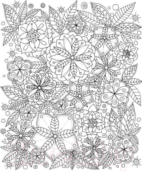 Изображение товара Раскраска-антистресс Попурри Дзен-дудлинг. Удивительные сады