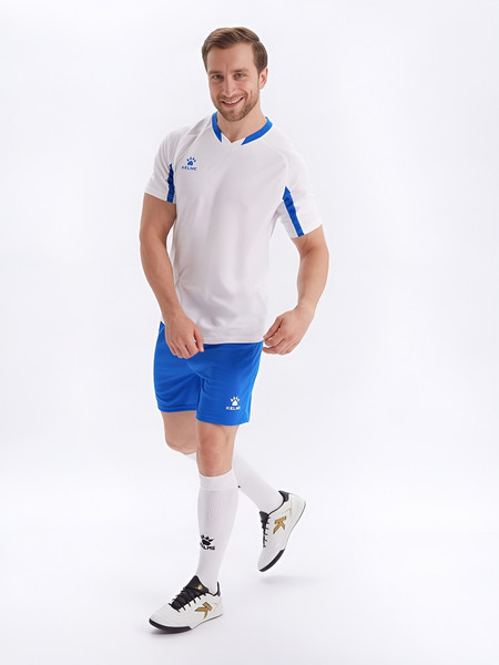 Изображение товара Футбольная форма Kelme Short Sleeved Football Suit / 8251ZB1002-100 (L, белый/синий)