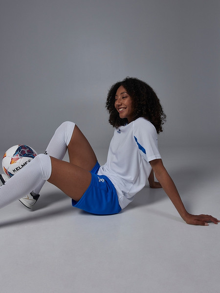 Изображение товара Футбольная форма Kelme Short Sleeved Football Suit / 8251ZB1002-100 (L, белый/синий)