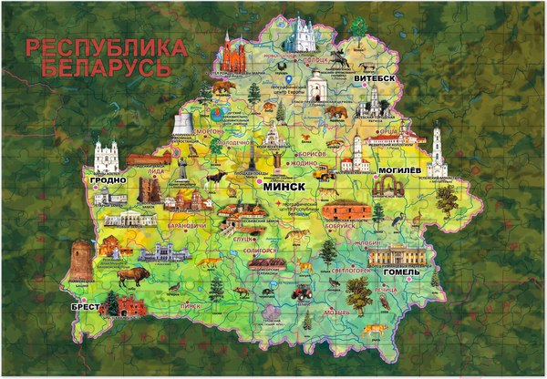 Изображение товара Пазл Грай Карта Республики Беларусь / ПЗ-13