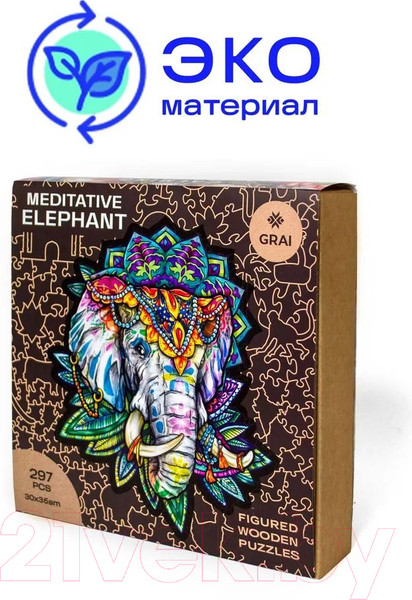 Изображение товара Пазл Грай Индийский слон / ПЗ-18