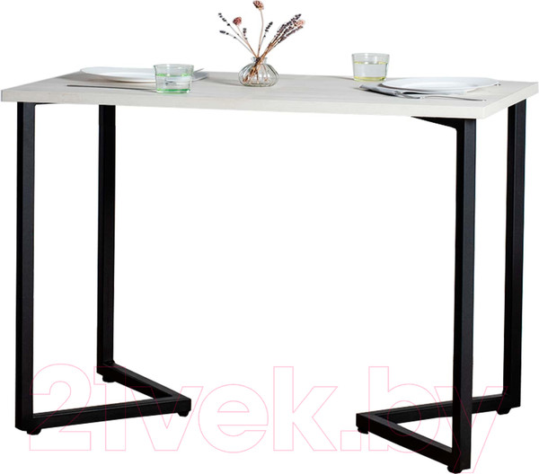 Изображение товара Обеденный стол Millwood Лондон Л18 120x70 (дуб белый Craft/металл черный)