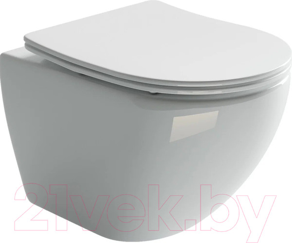 Изображение товара Унитаз подвесной Ceramica Nova Rimless CN4002 (с крепежом и сиденьем)