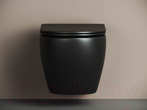 Изображение товара Унитаз подвесной Ceramica Nova Rimless CN4002MB (с крепежом и сиденьем)