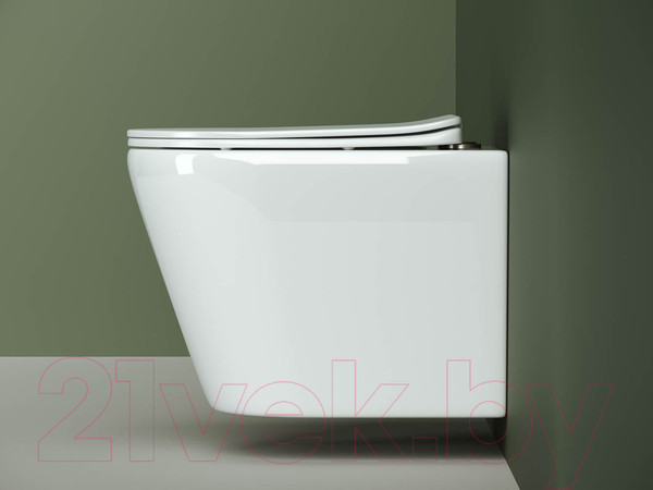 Изображение товара Унитаз подвесной Ceramica Nova Rimless CN1804 (с крепежом и сиденьем)