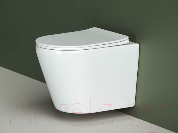 Изображение товара Унитаз подвесной Ceramica Nova Rimless CN1804 (с крепежом и сиденьем)