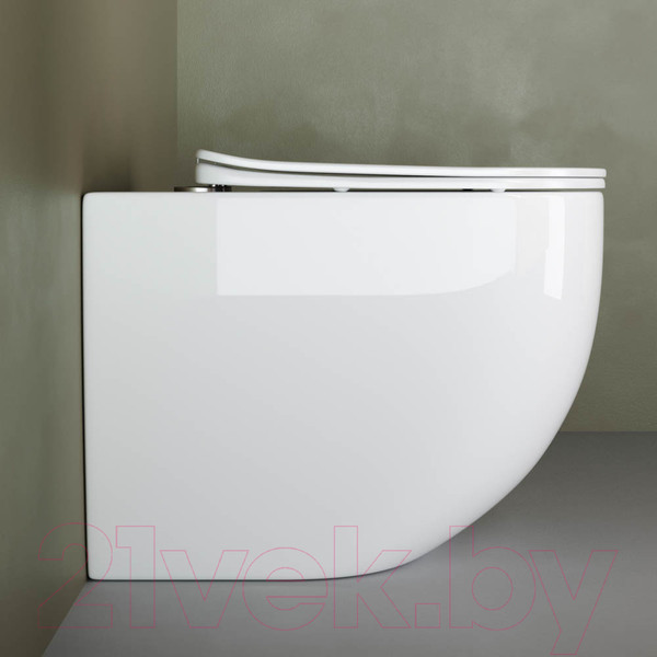 Изображение товара Унитаз приставной Ceramica Nova Rimless HighLight CN1810 (с сиденьем и крепежом)