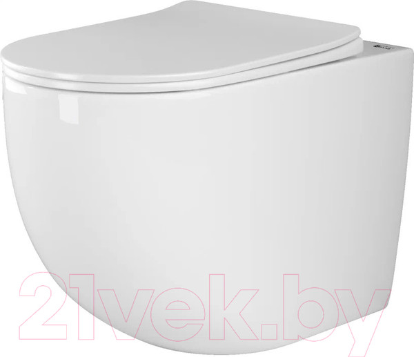 Изображение товара Унитаз приставной Ceramica Nova Rimless HighLight CN1810 (с сиденьем и крепежом)