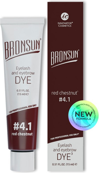 Изображение товара Набор для окрашивания бровей Bronsun Для бровей и ресниц №4.1 (медный каштан, 15мл)