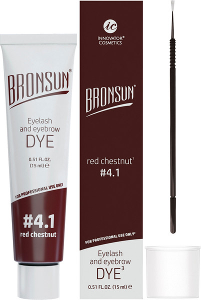 Изображение товара Набор для окрашивания бровей Bronsun Для бровей и ресниц №4.1 (медный каштан, 15мл)