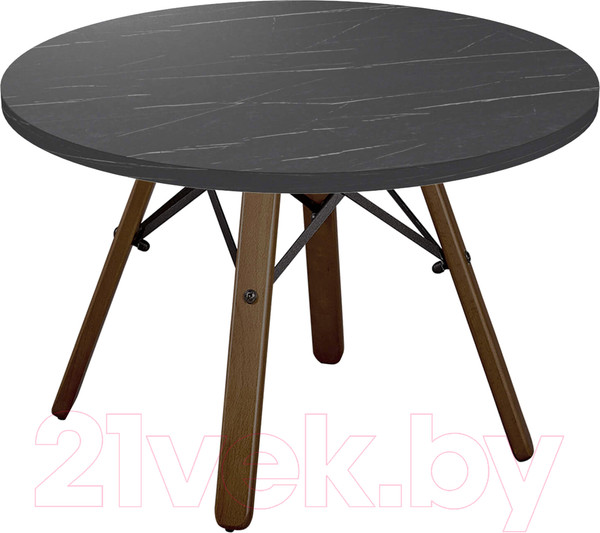 Изображение товара Журнальный столик Sheffilton SHT-S70/ЛДСП 60 (темный орех/камень пьетра гриджио черный)